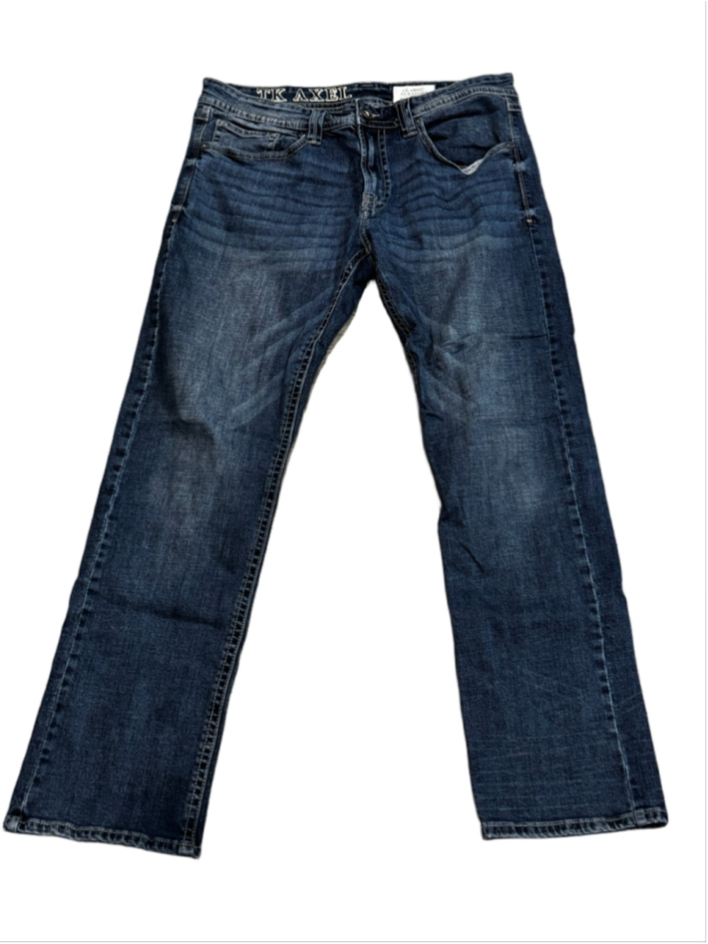 Axel Classic Straight Leg Denim Jeans 34x34 W/ Double Back Pockets